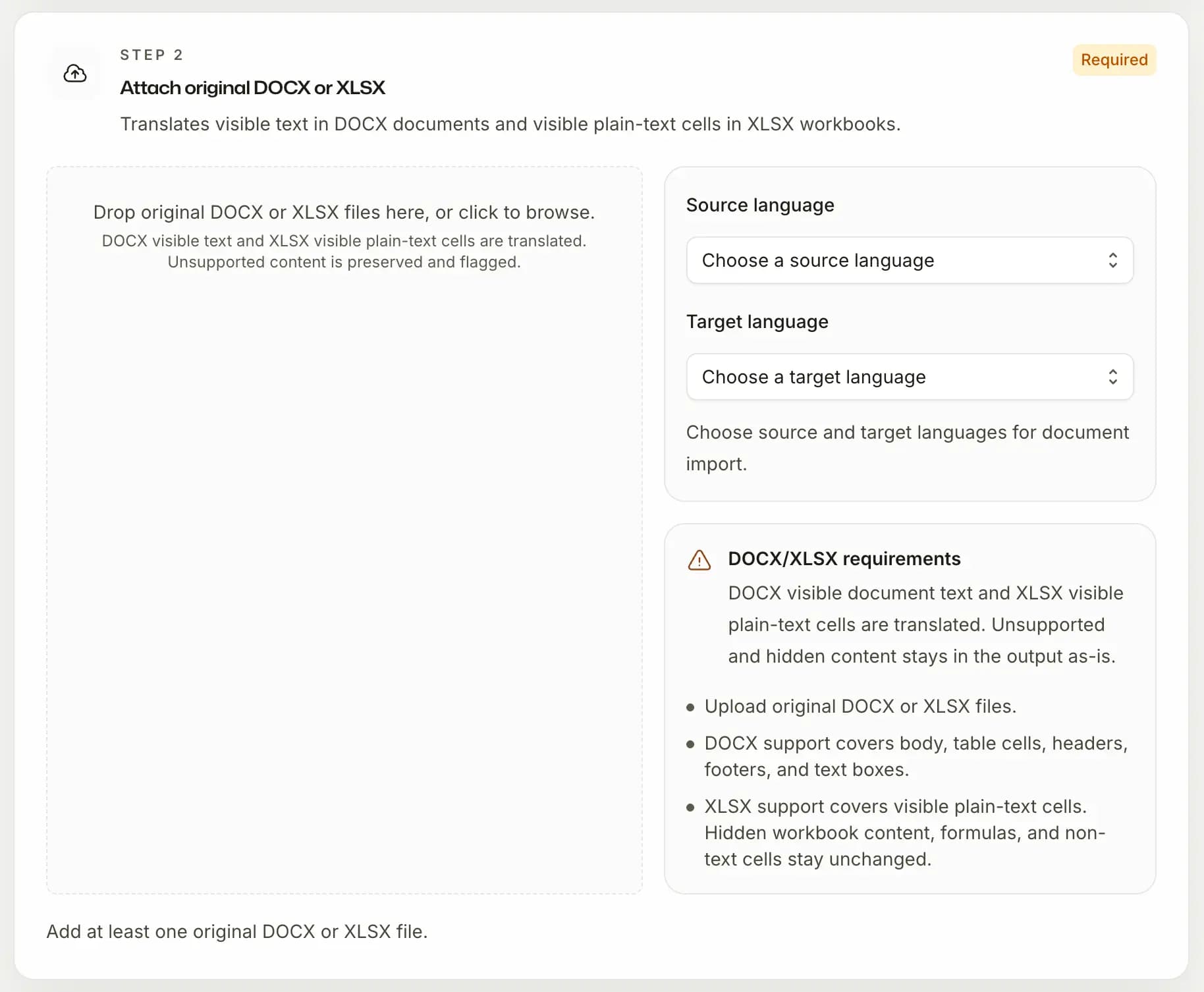 SnapIntel — direct DOCX project intake
